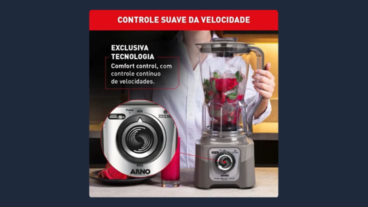 Controle de velocidade do Arno Power Max XXL
