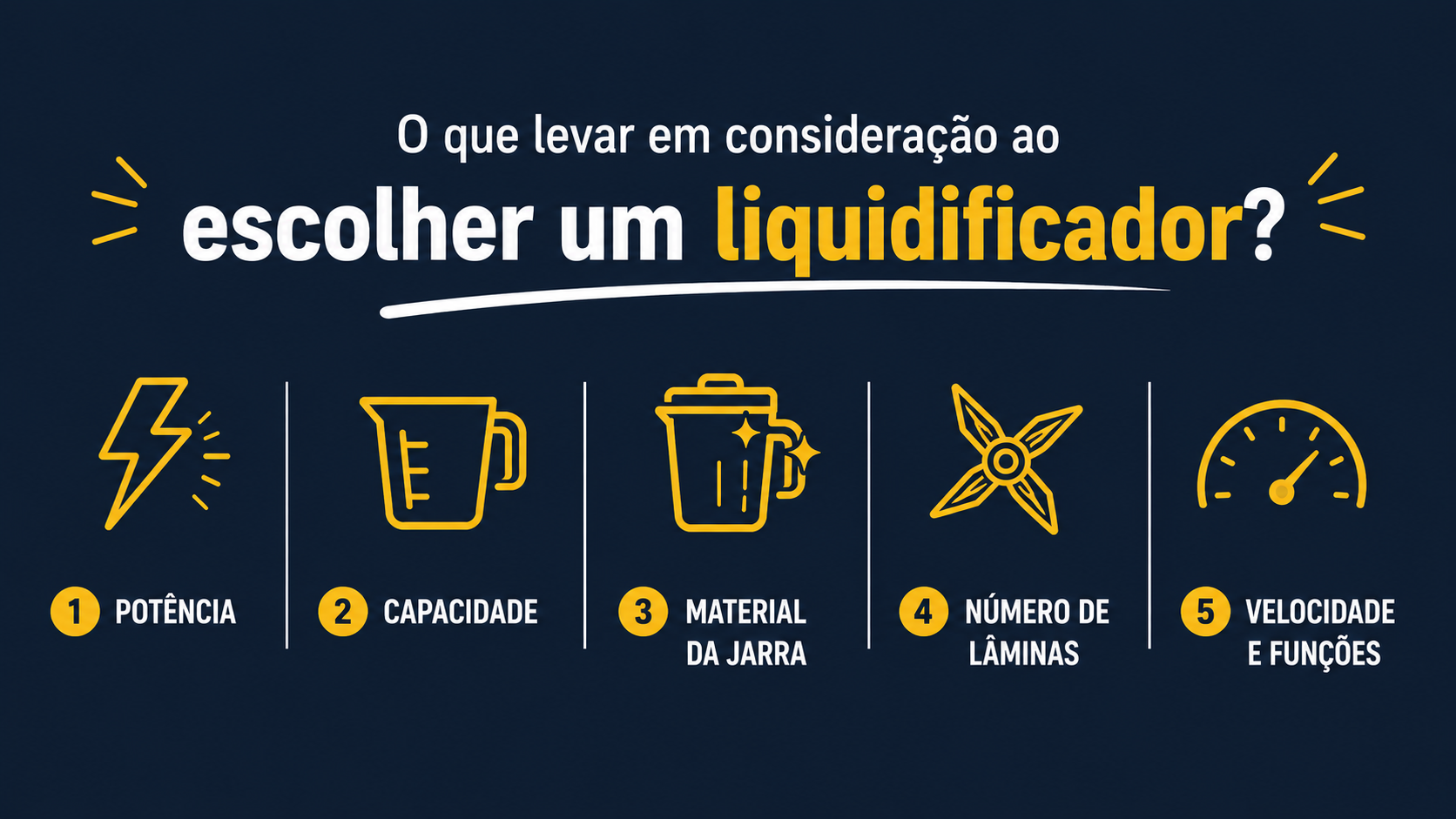 Como escolher seu liquidificador