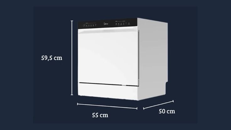 Dimensões da Midea MDWTF08W1