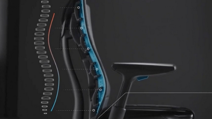 Cadeira gamer Herman Miller se ajusta à coluna