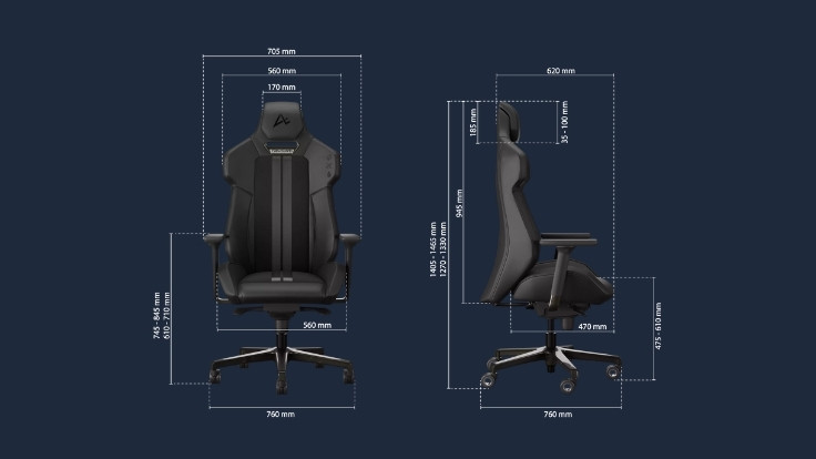 Medidas da cadeira gamer Flexform Alpha 2 Pro