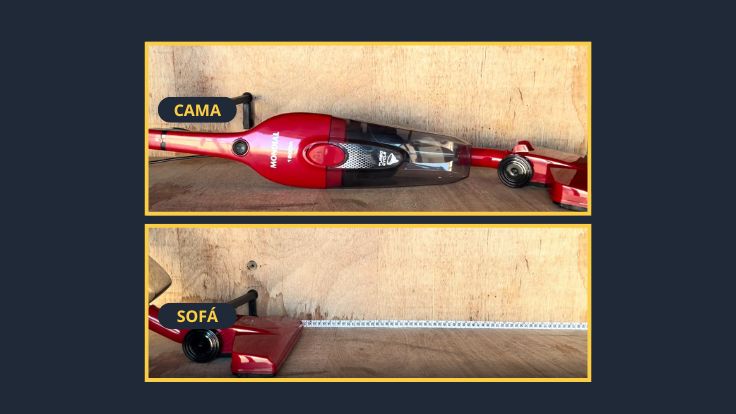 Alcance abaixo de móveis