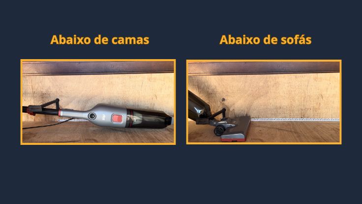 Alcance abaixo de móveis