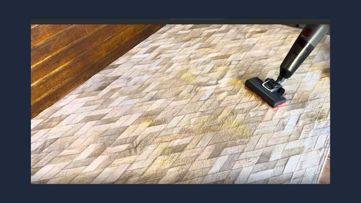 Teste de limpeza de farelos em tapete