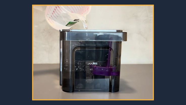 Capacidade do reservatório de água suja