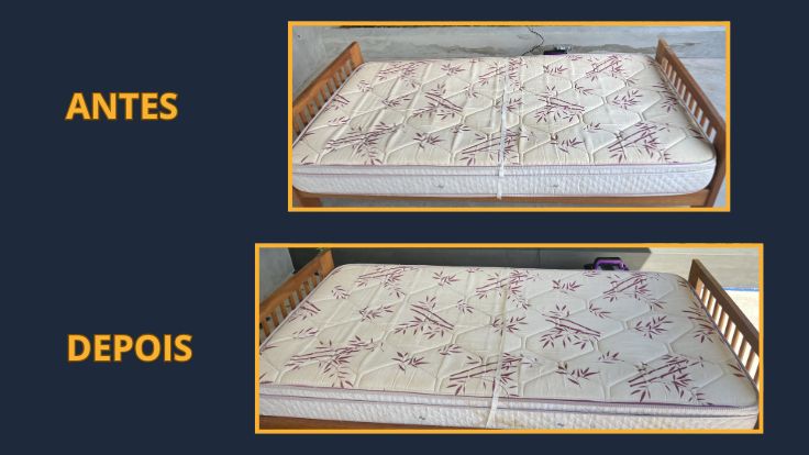 Resultado final da limpeza no colchão