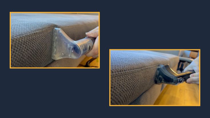 Fazendo a aspiração da sujeira