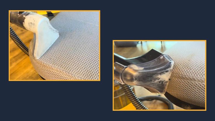 Extraindo a sujeira da cadeira