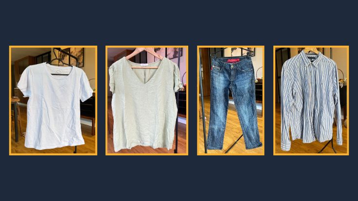 Roupas para testar o ferro ESI10